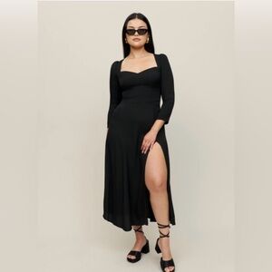 Reformation Mara Dress Black Size 22